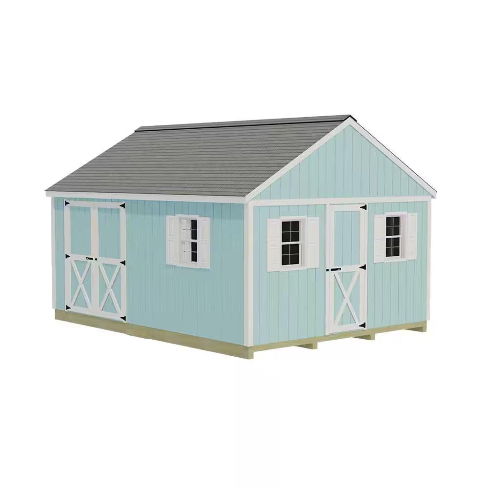 Fairview 12 Ft. X 12 Ft. Wood Storage Shed Kit with Floor Including 4 X 4 Runners