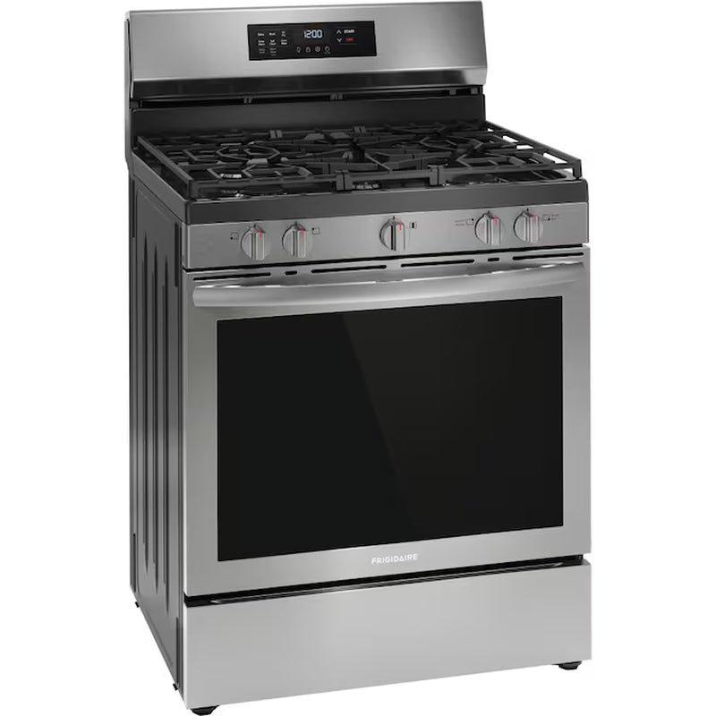 30-In 5 Burners 5.1-Cu Ft Self-Cleaning Air Fry Convection Oven Freestanding Natural Gas Range (Stainless Steel)