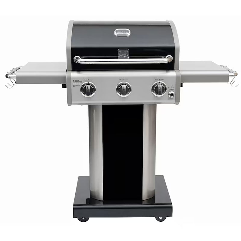 Black 3-Burner Liquid Propane Gas Grill