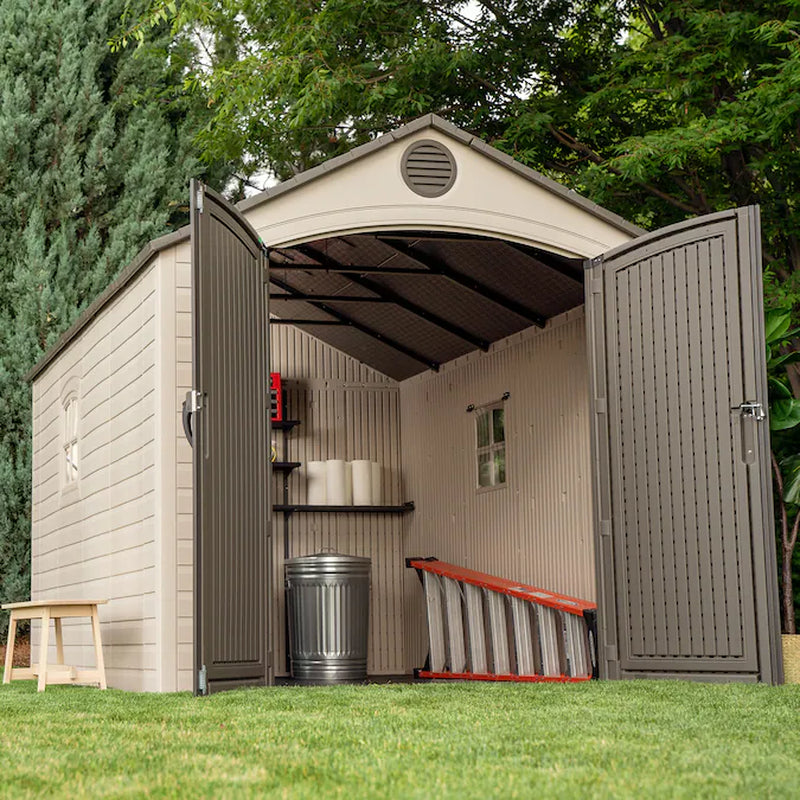 8-Ft X 12-Ft Gable Resin Storage Shed (Floor Included)