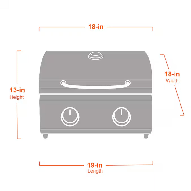 Stainless Steel 2-Burner Liquid Propane Gas Grill