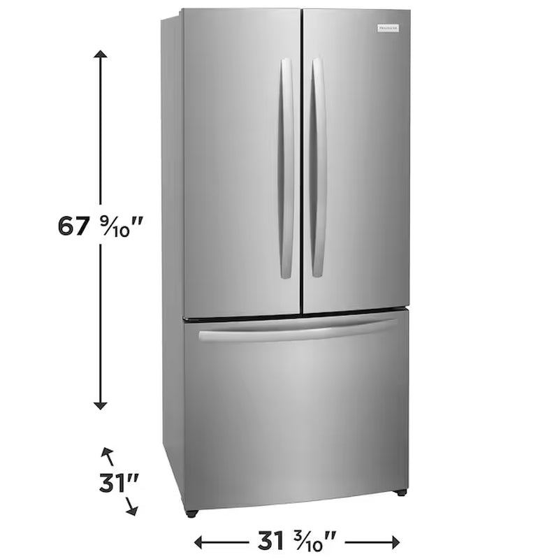 Counter-Depth 17.6-Cu. Feet 3 -Door French Door Refrigerator with Ice Maker ( Brushed Steel ) ENERGY STAR Certified