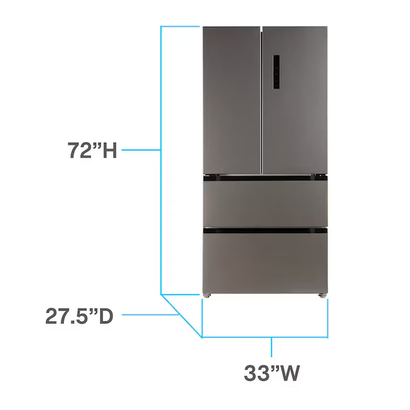 Standard-Depth 18-Cu. Feet 3 -Door French Door Refrigerator ( Stainless Steel )