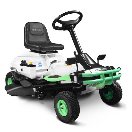 E-Rider 30-Inches 80-Volt Lithium Ion Electric Riding Lawn Mower with ( 20 Ah Batteries ( Charger Included )