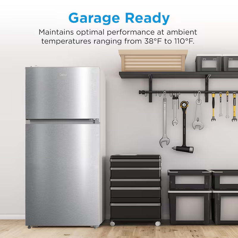 Fingerprint Resistant 18.1-Cu Ft Top-Freezer Refrigerator (Stainless Steel) Garage Ready ENERGY STAR