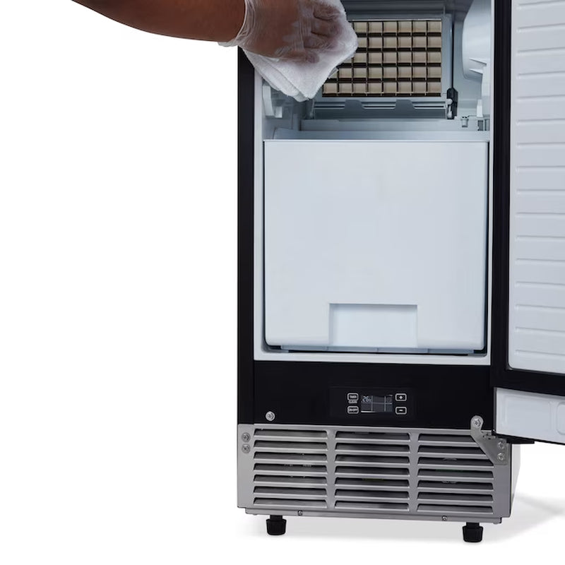 80-Lbs. Ice per Day Freestanding or Built-In Craft Ice Maker ( Stainless Steel )