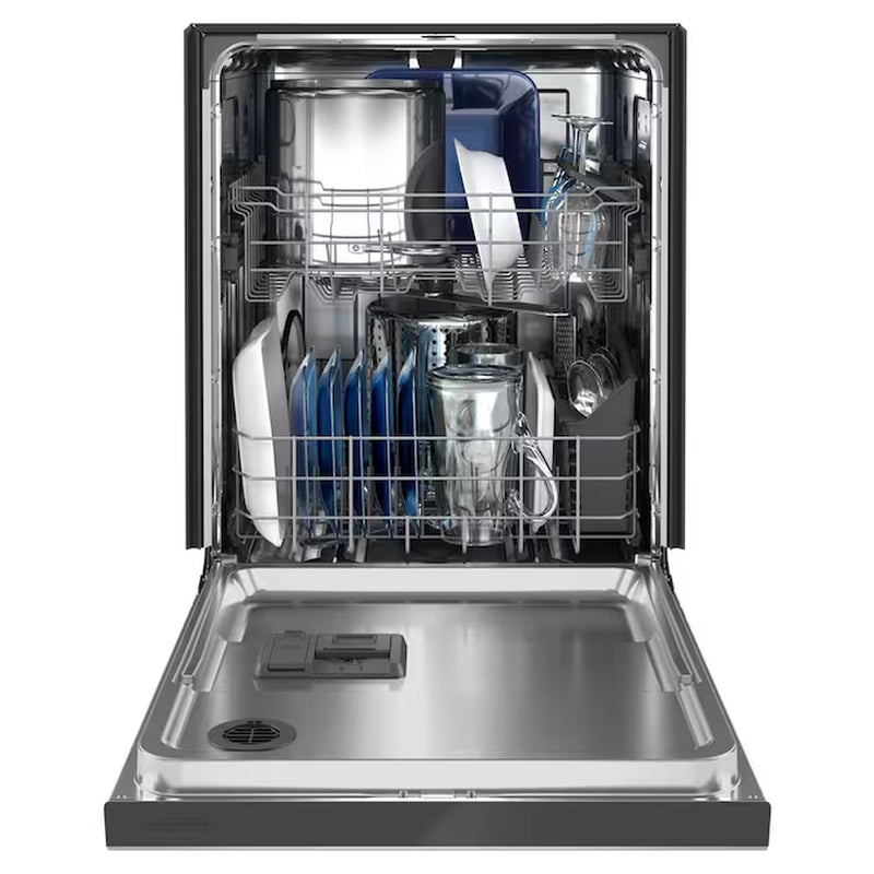 Dual Power Filtration 24 Inch Front Control Built-In Dishwasher ( Fingerprint Resistant Stainless Steel ) 50-Decibels Very Quiet Sound Level