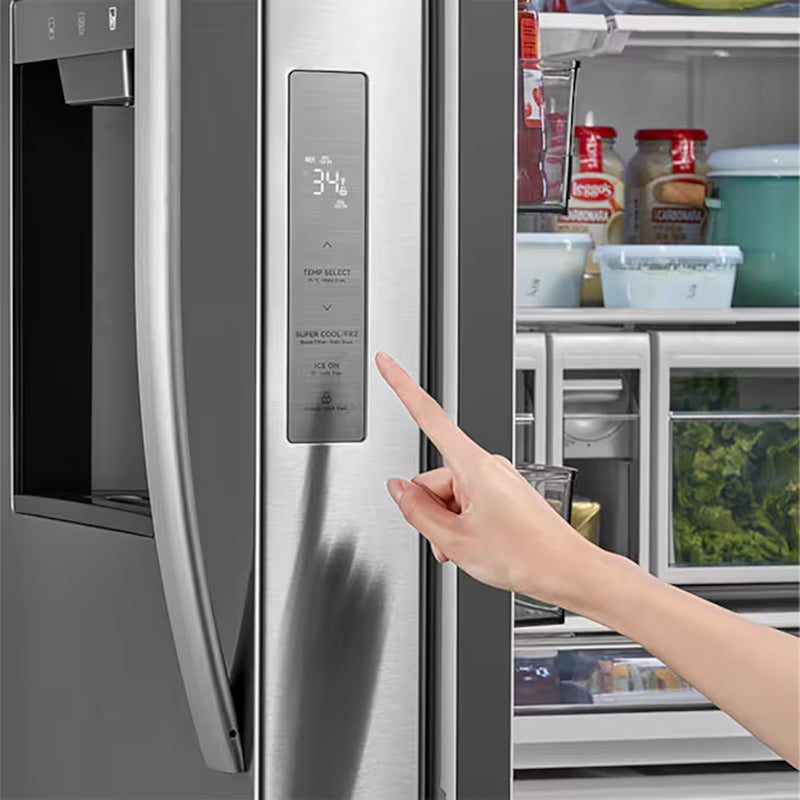 Standard-Depth 29.3-Cu. Feet 3 -Door Smart Compatible French Door Refrigerator with Dual Ice Maker with Water and Ice Dispenser ( Stainless Steel ) ENERGY STAR Certified