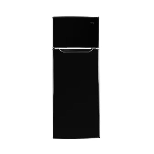 7.4-Cu Ft Counter-Depth Top-Freezer Refrigerator (Black) ENERGY STAR