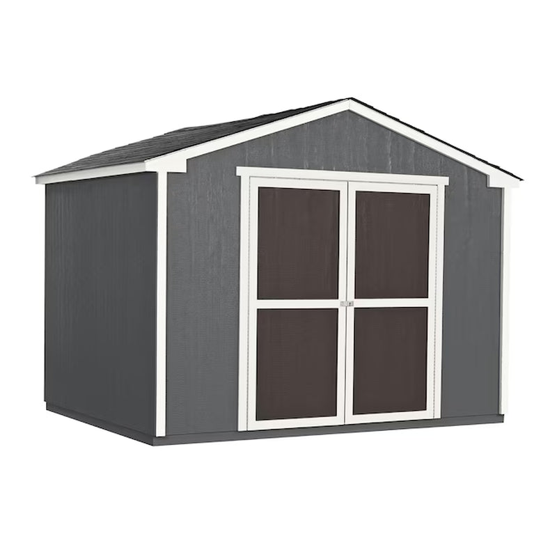 Monterra Value Gable 10-Ft X 8-Ft Gable Style Wood Outdoor Storage Shed with Doors