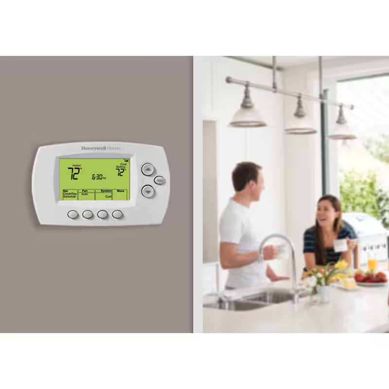 White Thermostat with Wi-Fi Compatibility