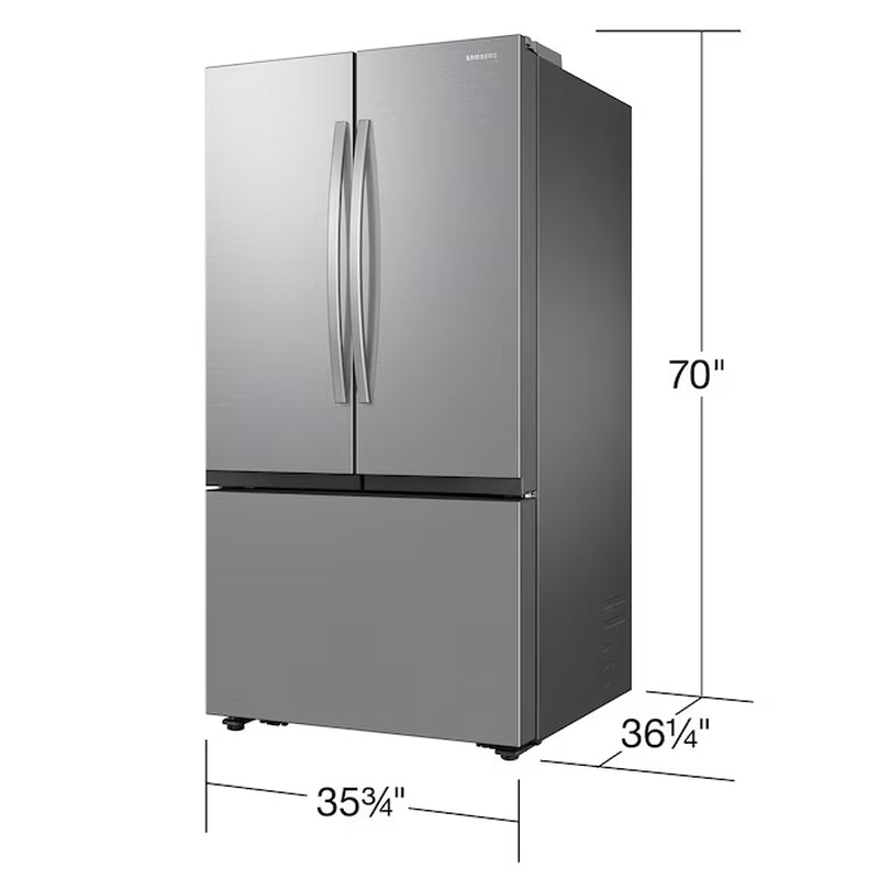 Standard-Depth Mega Capacity 31.5-Cu. Feet 3 -Door Smart Compatible French Door Refrigerator with Dual Ice Maker with Water Dispenser ( Fingerprint Resistant Stainless Steel ) ENERGY STAR Certified