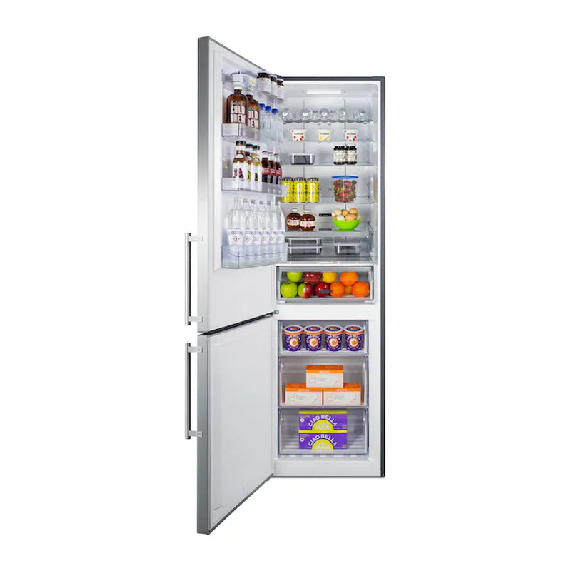 11.7-Cu. Feet Counter-Depth Bottom-Freezer Refrigerator Stainless Steel Doors and Gray Cabinet ) ENERGY STAR Certified