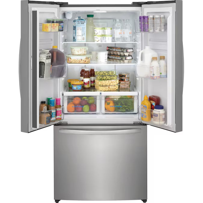 Counter-Depth 17.6-Cu. Feet 3 -Door French Door Refrigerator with Ice Maker ( Brushed Steel ) ENERGY STAR Certified