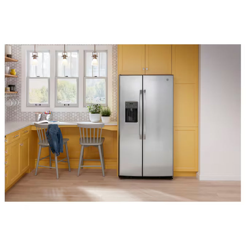 25.3-Cu Ft Side-By-Side Refrirator with Ice Maker, Water and Ice Dispenser (Stainless Steel)