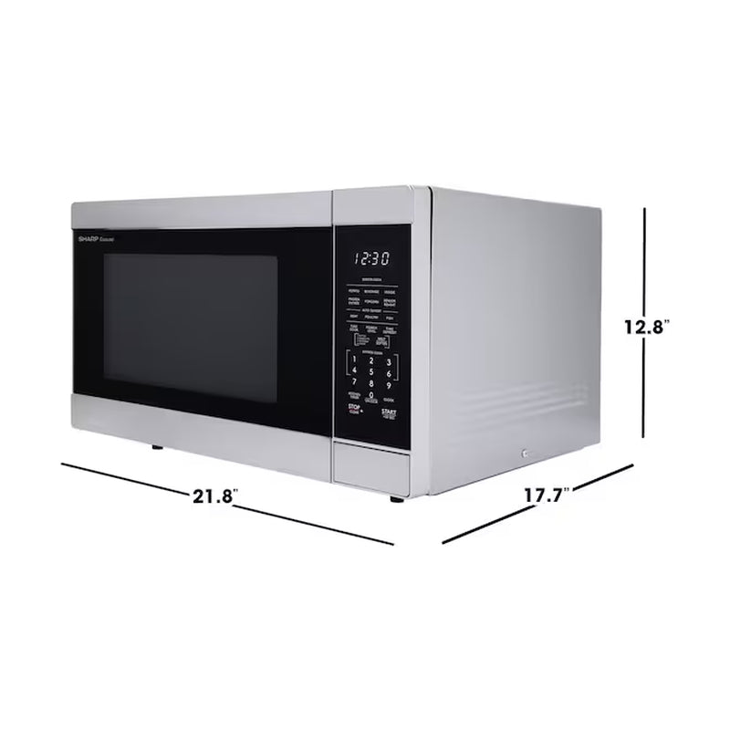 0.9-Cu Ft Small 900-Watt Countertop Microwave (Stainless Steel)