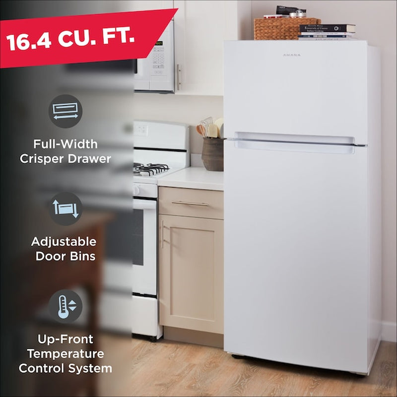 16.4-Cu Ft Top-Freezer Refrigerator (White)