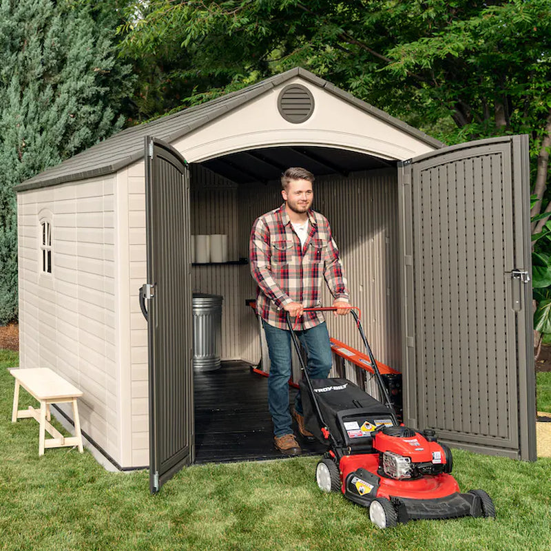 8-Ft X 12-Ft Gable Resin Storage Shed (Floor Included)