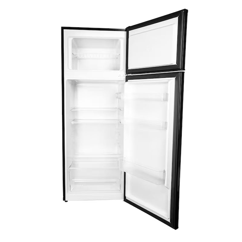 7.4-Cu Ft Counter-Depth Top-Freezer Refrigerator (Black) ENERGY STAR