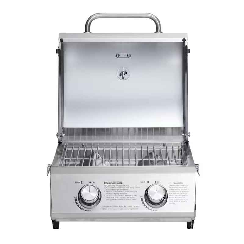 Stainless Steel 2-Burner Liquid Propane Gas Grill