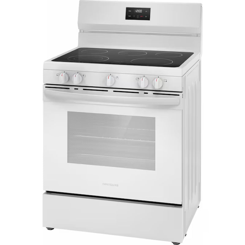 30-In Glass Top 5 Burners 5.3-Cu Ft Freestanding Electric Range (White)