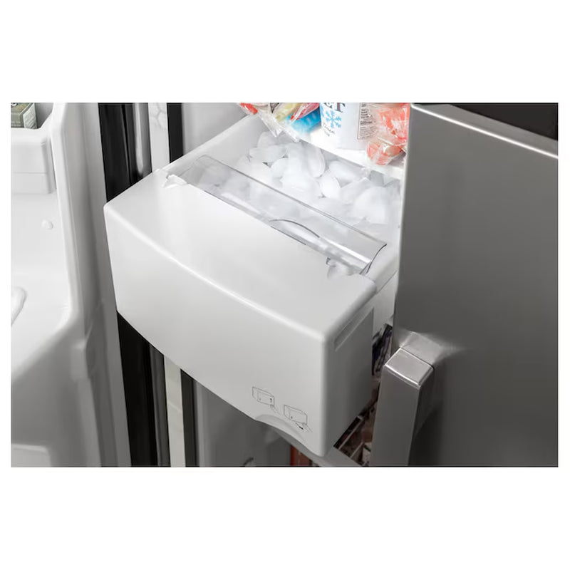 25.3-Cu Ft Side-By-Side Refrirator with Ice Maker, Water and Ice Dispenser (Stainless Steel)