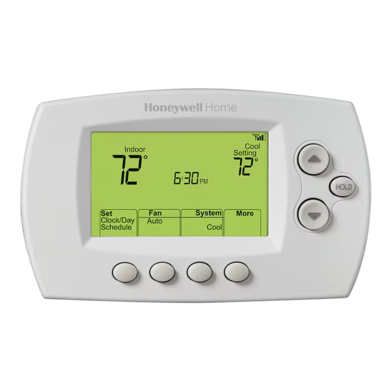 White Thermostat with Wi-Fi Compatibility