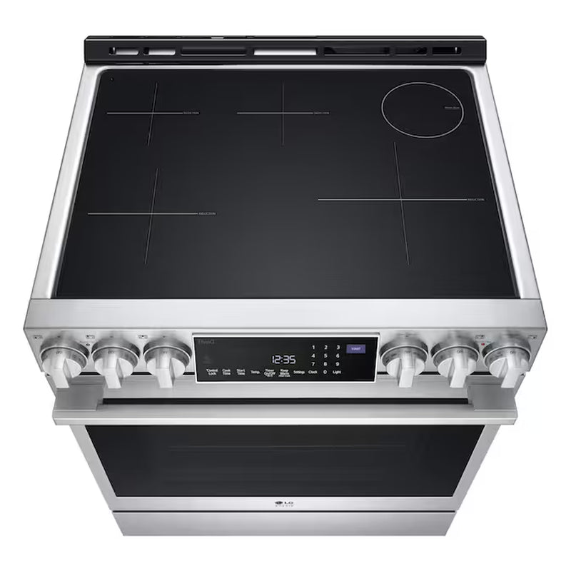 STUDIO 30-In 5 Burners 6.3-Cu Ft Self-Cleaning Air Fry Convection Oven Freestanding Single Induction Range (Stainless Steel)