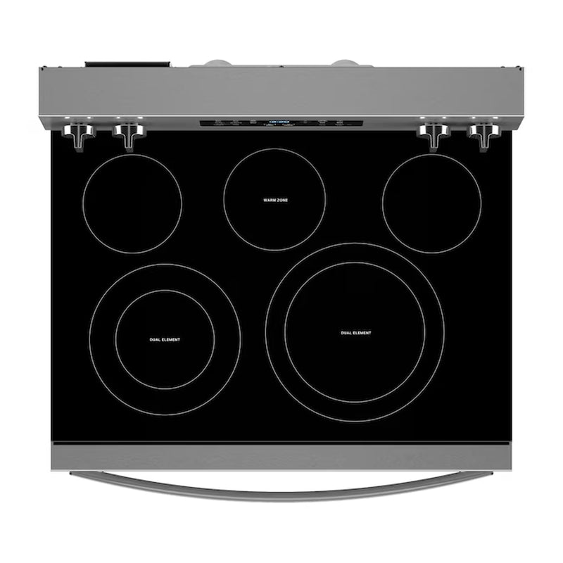 Air Cooking Technology 30-In Glass Top 5 Burners 5.3-Cu Ft Self-Cleaning Air Fry Convection Oven Freestanding Electric Range (Fingerprint Resistant Stainless Steel)