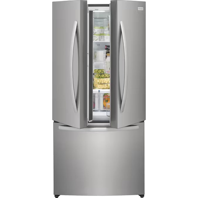 Counter-Depth 17.6-Cu. Feet 3 -Door French Door Refrigerator with Ice Maker ( Brushed Steel ) ENERGY STAR Certified