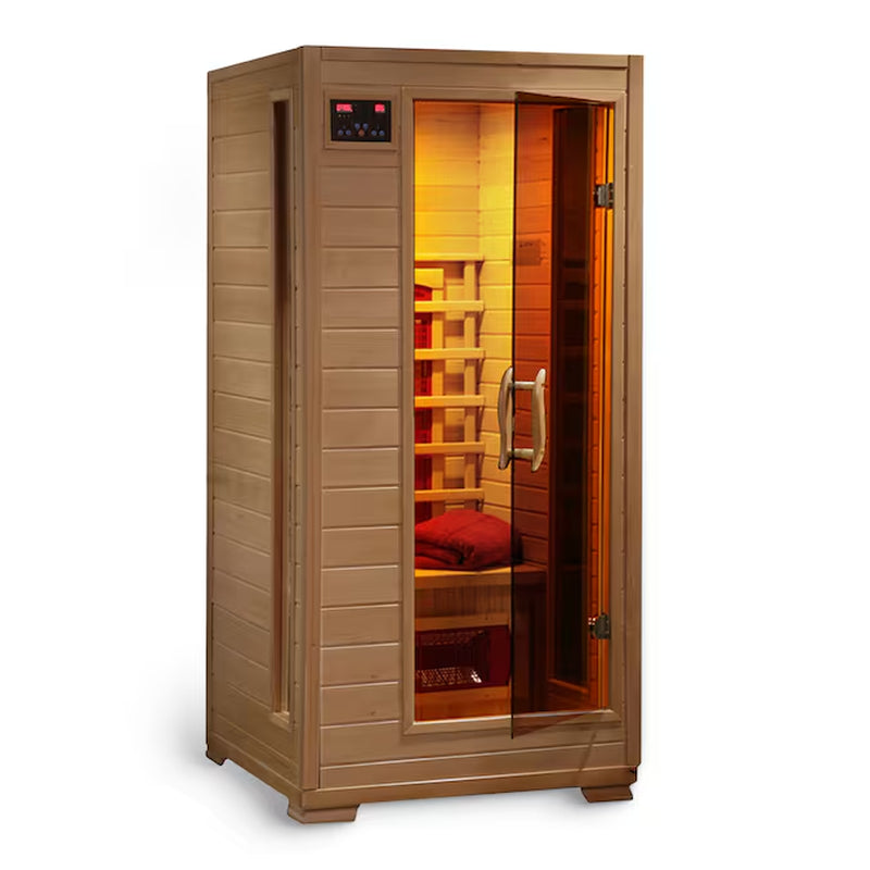 75-Inches H X 35.25-Inches W X 35.75-Inches D Hemlock Fir Wood Infrared Sauna