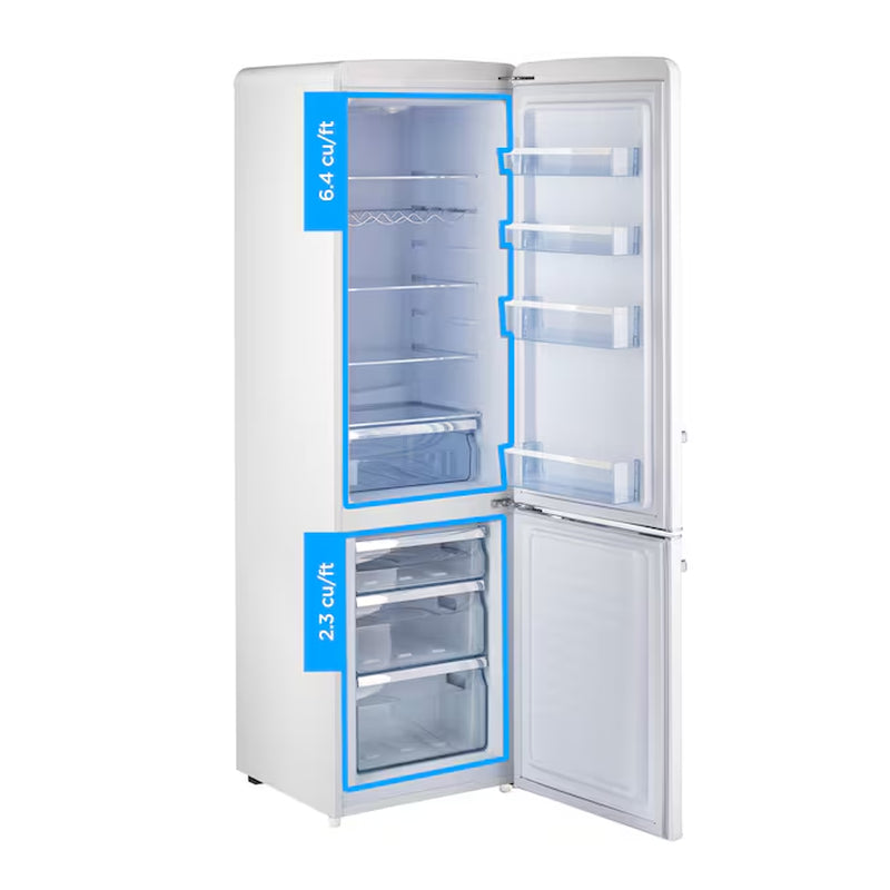 Off-Grid 10.0-Cu. Feet Counter-Depth Bottom-Freezer Refrigerator Marshmallow White )