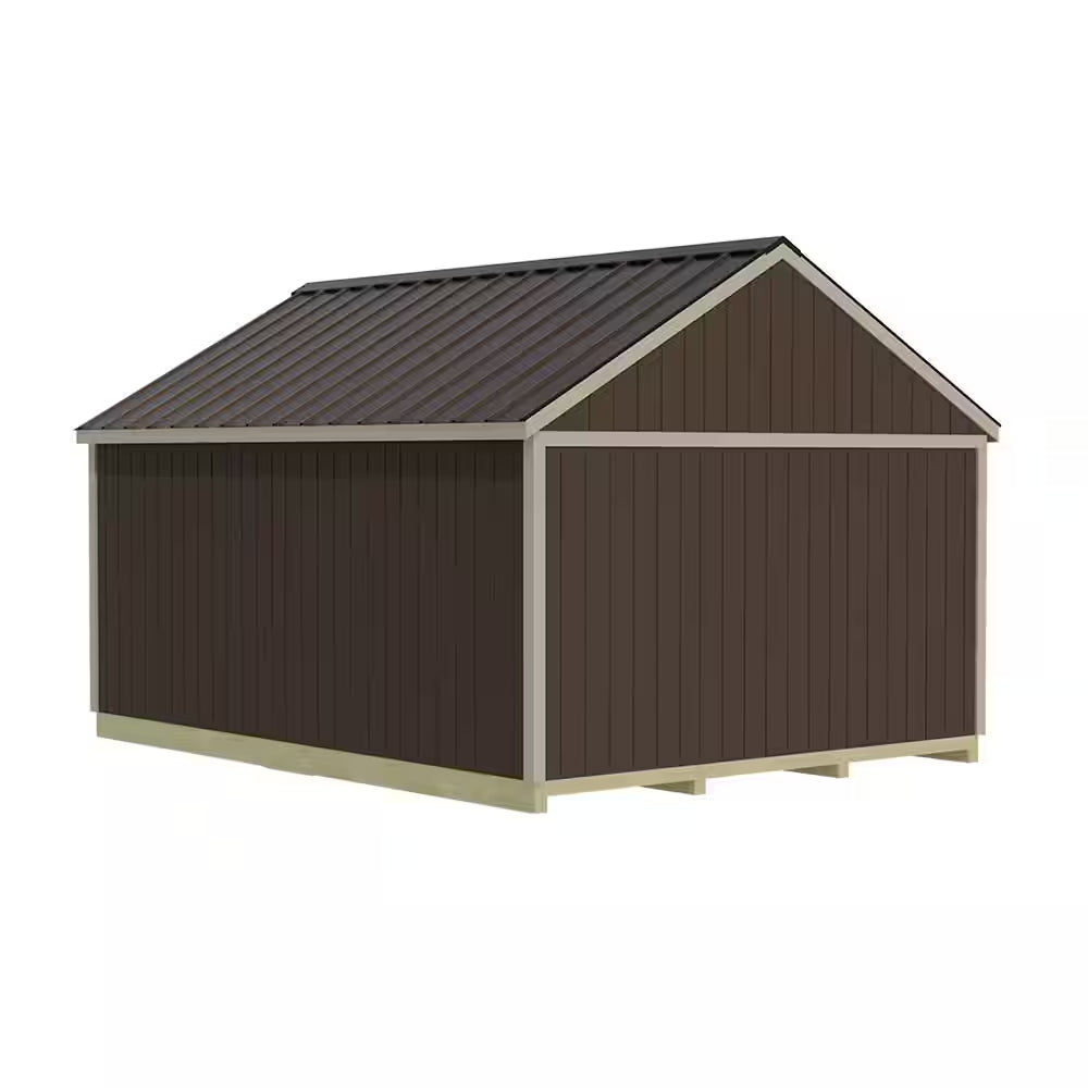 Fairview 12 Ft. X 12 Ft. Wood Storage Shed Kit with Floor Including 4 X 4 Runners