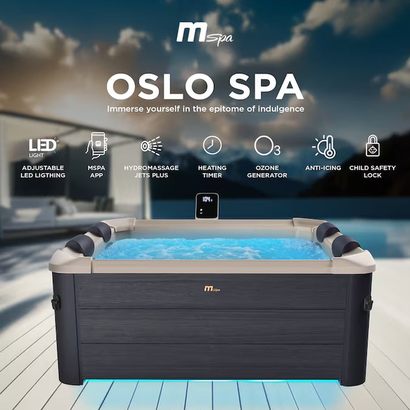 OSLO SPA 120 Jet 6 -Person Inflatable Square Hot Tub (Cover Included)