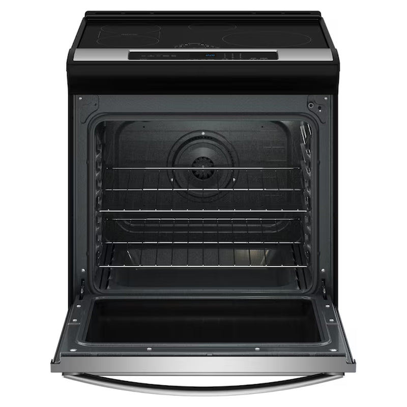 30-In 4 Burners 6.4-Cu Ft Self-Cleaning Air Fry Convection Oven Freestanding Single Induction Range (Fingerprint Resistant Stainless Steel)