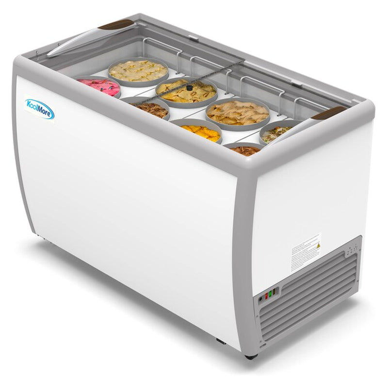 13-Cu. Feet Chest Manual Commercial Freezer in White Steel