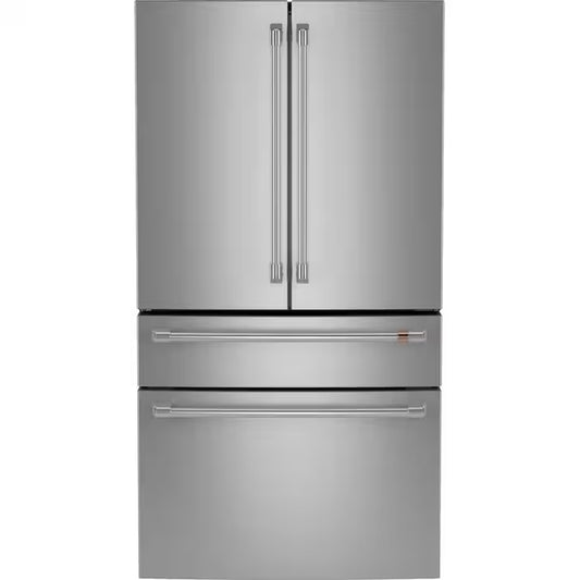 Standard-Depth 28.7-Cu. Feet 4 -Door Smart Compatible French Door Refrigerator with Ice Maker with Water Dispenser ( Stainless Steel ) ENERGY STAR Certified