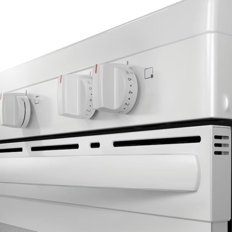 30-In Glass Top 5 Burners 5.3-Cu Ft Freestanding Electric Range (White)