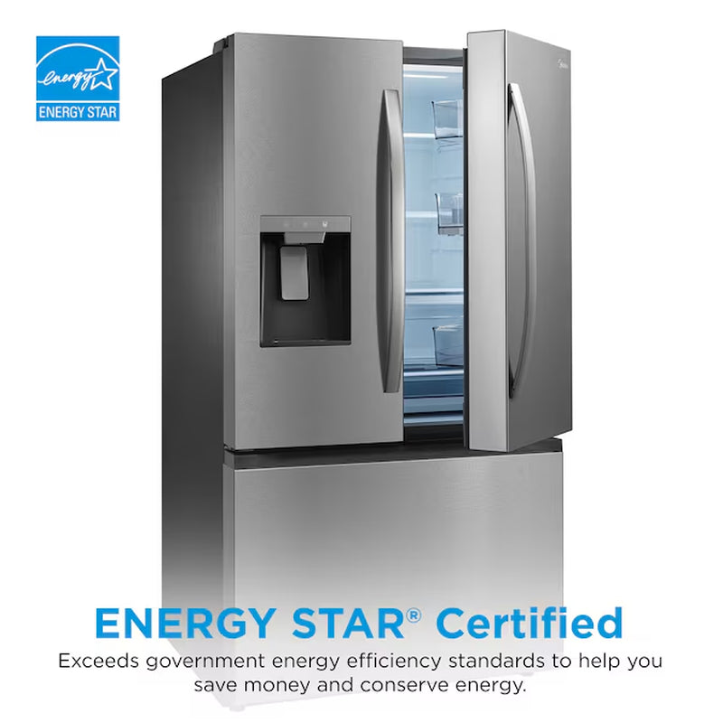 Standard-Depth 29.3-Cu. Feet 3 -Door Smart Compatible French Door Refrigerator with Dual Ice Maker with Water and Ice Dispenser ( Stainless Steel ) ENERGY STAR Certified