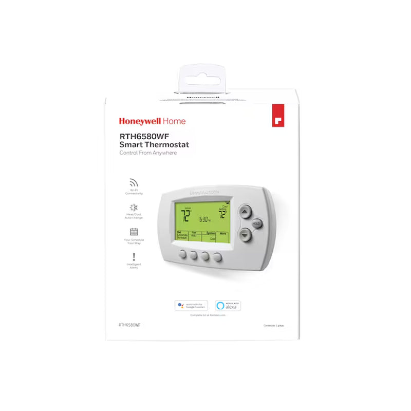 White Thermostat with Wi-Fi Compatibility