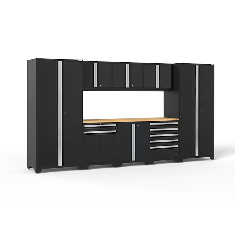 156.0-Inches W X 84.75-Inches H 8 -Cabinets Steel Charcoal Gray Garage Storage System