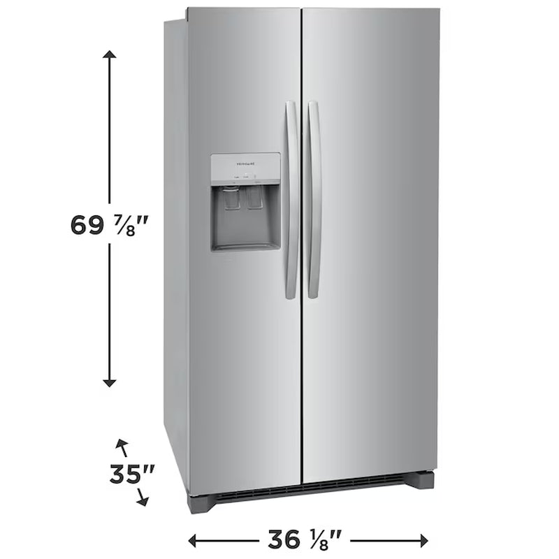 25.6-Cu Ft Side-By-Side Refrigerator with Ice Maker, Water and Ice Dispenser (Fingerprint Resistant Stainless Steel) ENERGY STAR