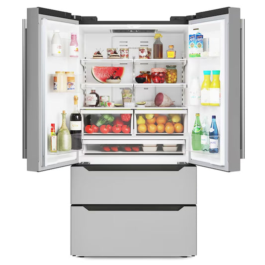 Counter-Depth 22.5-Cu. Feet 4 -Door French Door Refrigerator with Ice Maker ( Stainless Steel )