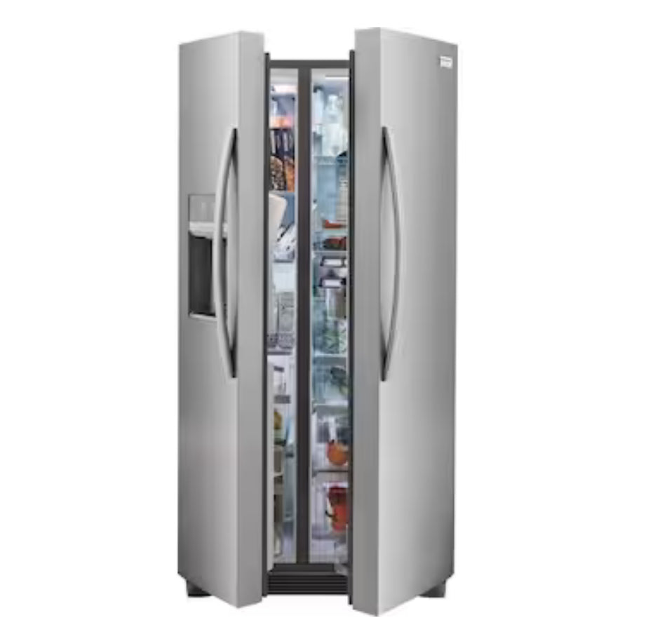 Gallery 22.3-Cu Ft Counter-Depth Side-By-Side Refrigerator with Ice Maker, Water and Ice Dispenser (Fingerprint Resistant Stainless Steel) ENERGY STAR