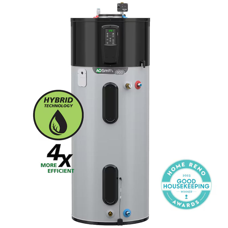 Signature 900 50-Gallon Tall 10-Year Warranty 240-Volt Smart Hybrid Heat Pump Water Heater with Leak Detection & Automatic Shut-Off