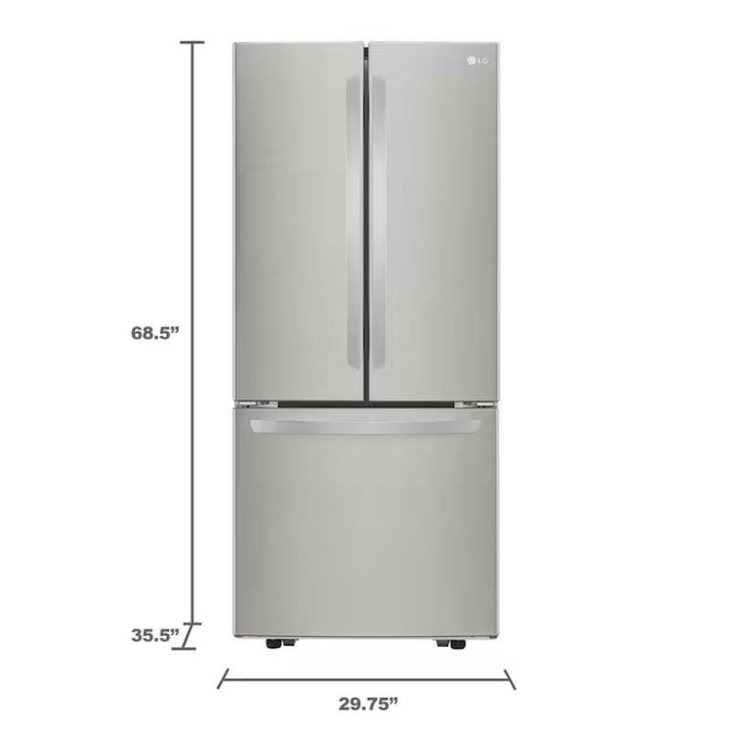 Standard-Depth 21.8-Cu. Feet 3 -Door French Door Refrigerator with Ice Maker ( Stainless Steel )