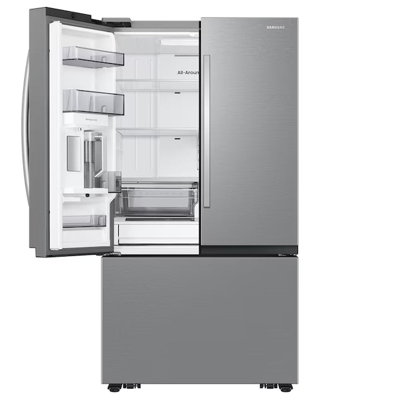 Standard-Depth Mega Capacity 31.5-Cu. Feet 3 -Door Smart Compatible French Door Refrigerator with Dual Ice Maker with Water Dispenser ( Fingerprint Resistant Stainless Steel ) ENERGY STAR Certified