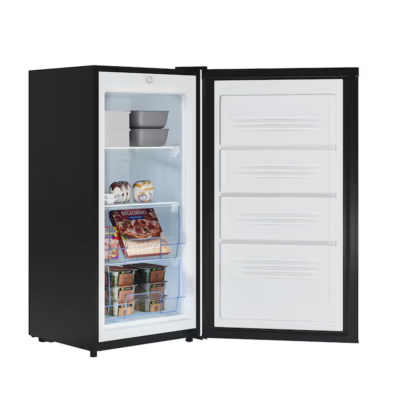 Convertible to Refrigerator 4.2-Cu. Feet Manual Upright Freezer ( Black )