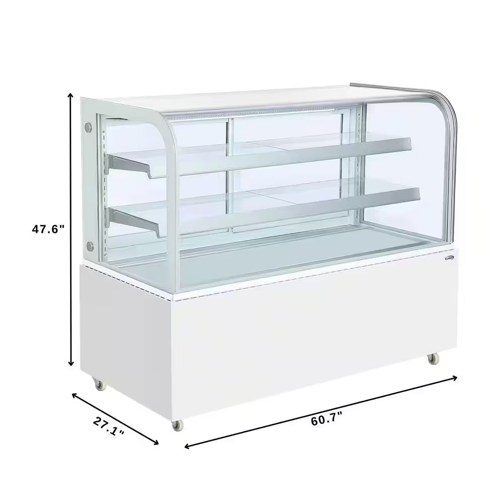 60 In. Refrigerated Bakery Display Case, 18 Cu. Ft. in White