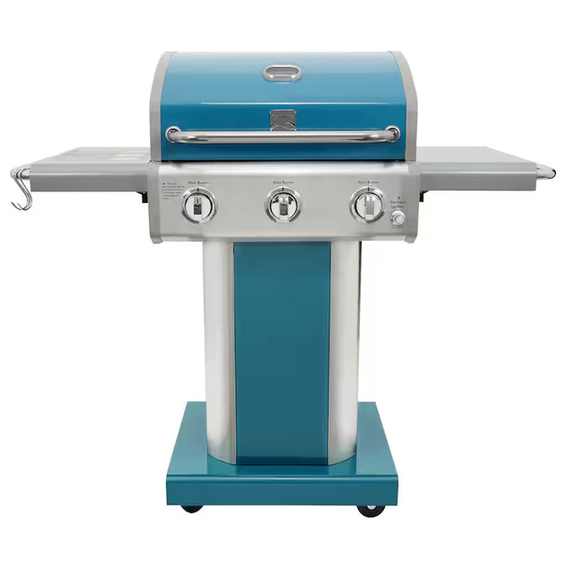 Black 3-Burner Liquid Propane Gas Grill